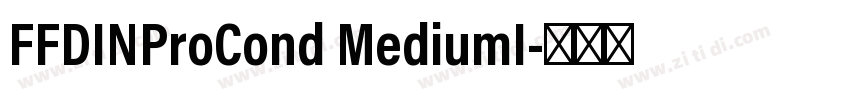 FFDINProCond MediumI字体转换